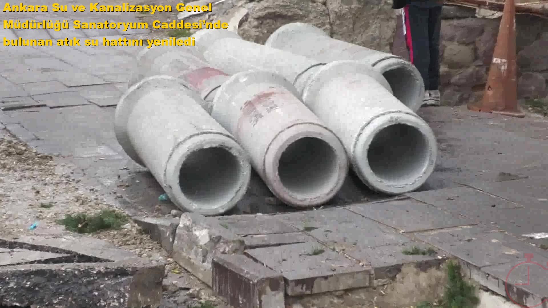 Ankara Su ve Kanalizasyon Genel Müdürlüğü, Sanatoryum Caddesi’nde bulunan atık su hattını yeniledi