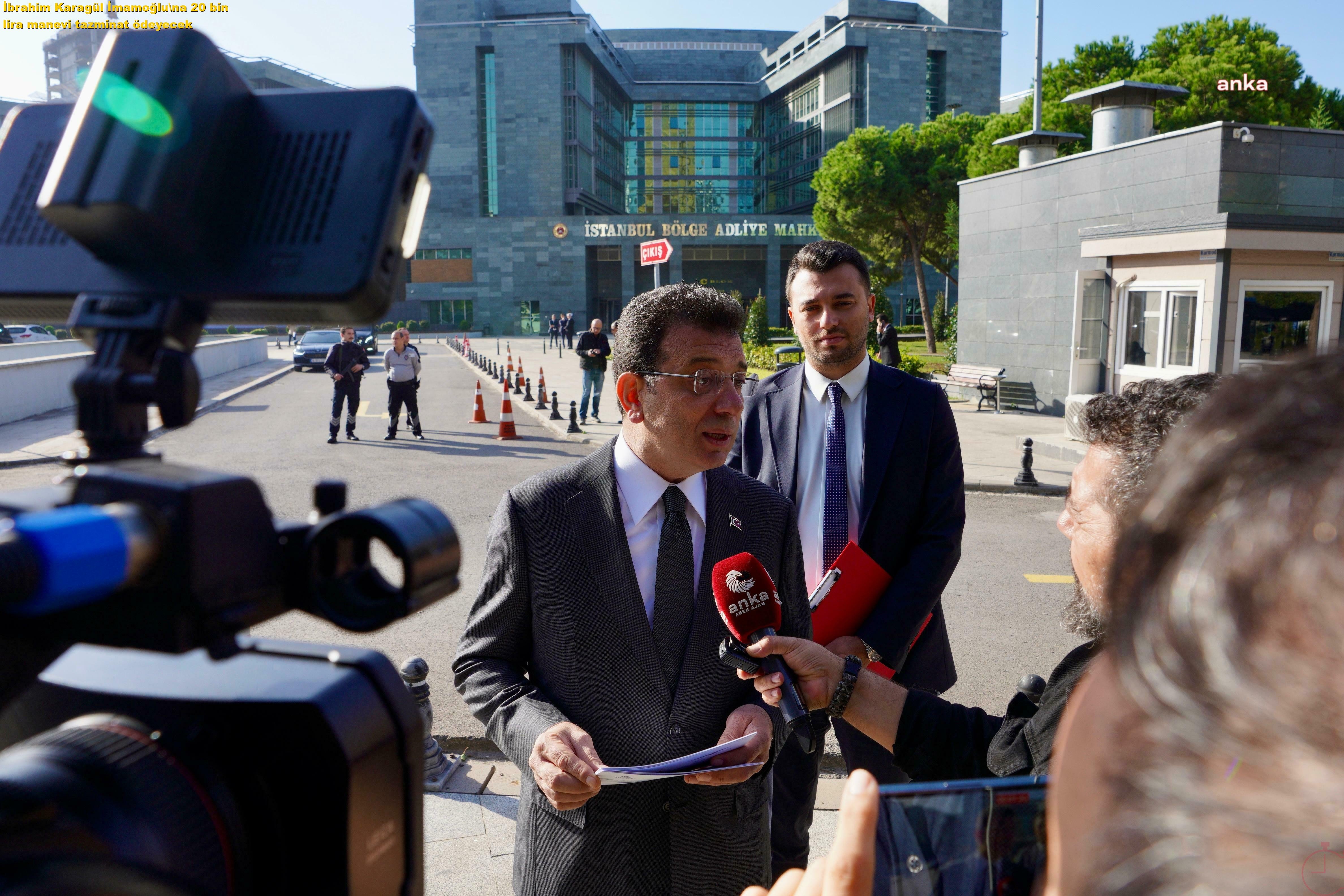 İbrahim Karagül, İmamoğlu'na 20 bin lira manevi tazminat ödeyecek